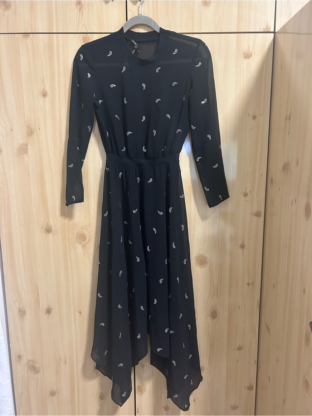 Maje Rabilo Paisley-Embellished Midi Dress Size 0